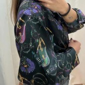 Прінтована сатінова жіноча сорочка