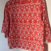 Бавовняна червона блуза прошва р.м