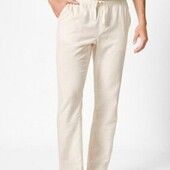 Чоловічі штани з вмістом льону беж Livergy M,L