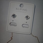 Сережки "Фіаніт" Xuping, два варіанти носіння.