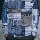 Стильная мужская футболка с длинным рукавом р.58/62