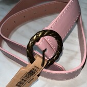 Жіночий ремінь з круглою вінтажною пряжкою (100 см)