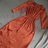 Primark uk8 сатінова терракотова сукня