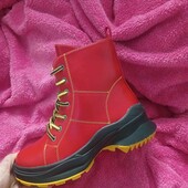 Чоботи жіночі з присовоної єко шкіри 