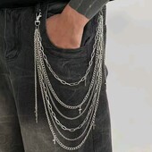 Багатошарова підвіска, оздоба з ланцюгами, ланцюжки, хрест, хрести, на джинси, одяг, рюкзак, панк, х