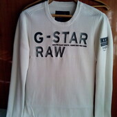 G-Star Raw білосніжний пуловер в рубчик 100% - котон роз. L Відмін. стан. Багато лотів