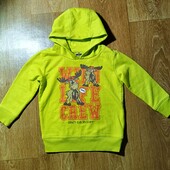 Свитшот,худи,толстовка, кофта утеплена kiki&koko.Рост - 98 см. 3 года.