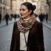 Леопардовий снуд, розмір 170*75 см