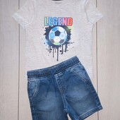 Комплект Primark (джинсові шорти + футболка), 3-4р / 104см