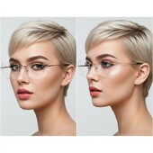 Эффектные модные элегантные очки с фотохромом, безоправные!! С диоптриями минус -2,5