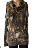 Вискоза/принт серо-коричневые камни (Италия) р.54