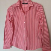 Бавовняна сорочка у смужку у кораловому