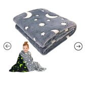 теплий і ніжний плед, що світиться в темноті для дітей та підлітків 100x150 Magic Blanket Сірий