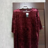 Брендовая новая бархатная кофточка р.18.