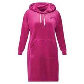 Esmara брендовое теплое велюровое платье с капюшоном цвет фуксия размер S M