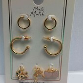 Набір сережок "Mix&Match" 2 пари сережок + 3 пари підвісок