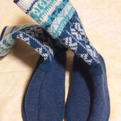 Комбіновані теплі капці чобітки