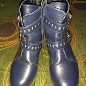 Чобітки темно-синього кольору на 33 розмір