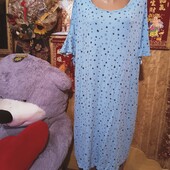 ❤️Брендовая натурал нежно голубая трикотаж начнушка новая❤️Америки.Пог.132-250.Поб.138-264см.