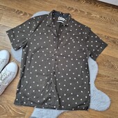 Хаки сорочка в принт, нова без цінників ✨