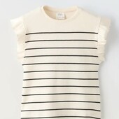 Стильна котонова футболка у смужку, Zara, 13-14 років