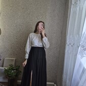 Тонка, натуральна спідниця, ярусний крій, розріз✨ Без дефектів