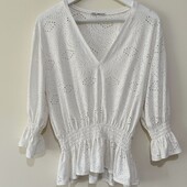 Стильна біла блуза Zara, L