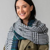 Жіночий шарф ladies scarf у клітинку «гусяча лапка»