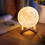 сенсорный светильник 3D Луна. 17см . много режимов работы