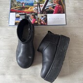Зимние черные короткие угги