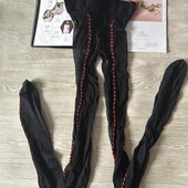 Черные колготы с открытым доступом