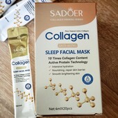 Маска нічна омолоджуюча для обличчя з колагеном Sadoer Collagen Anti-Aging sleep facial