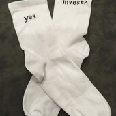 Білі шкарпетки invest? Yes жіночі базові 36-41