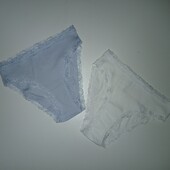 Комплект котонових трусиків у рубчик,з мереживом esmara s