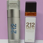 Carolina Herrera 212 Men 40 мл. Утонченный, изысканный, древесно-мускусный аромат для мужчин.