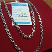 Самая популярная серебряная крутая цепочка- 925 пр.Бисмарк. . Новая с биркой!