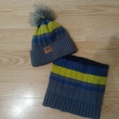 Набір зимовий них флісі, гарний стан!
