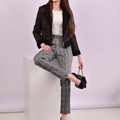 *** брюки в клетку в цвете графит 44/46рр