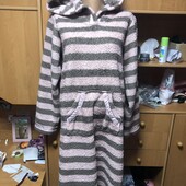 Теплюча Меховушка, плюшева туника, худи, XL. довга, Next. слип, пижама