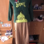 Пижама, комплект, костюм, 9-10 p 140 cм. dr.seuss. grinch. в ідеалі