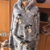 Меховушка, плюшева туника, кофта, худи, 2-3ХL, слип, пижама. Ohs. в ідеалі
