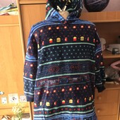 Меховушка, плюшева туника, довга, кофта, худи, 9-10 р 140 см. M&S. в ідеалі, слип, пижама