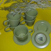 керамическая кофейная пара Ikea Pia Eldin Lindsten Dinera Spring green