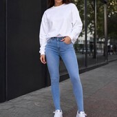 Жіночі сині джинси-скінні Zara