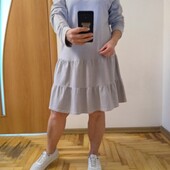 New look Модное платье толстовка, катон, размер 14