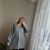 Сіренький, подовжений кардиган, стан нової речі ✨ Легкий і теплий✨