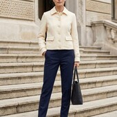 Молочний жакет, коротке пальто hellen london вовна
