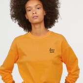 Світшот жіночий h&m помаранчевий з написом